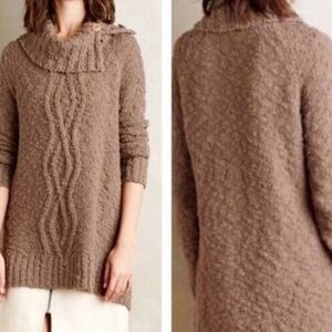 Anthropologie Moth Boucle Cowl Neck Tunic